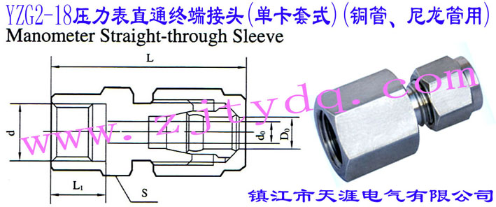 YZG2-18ֱͨK˽^(οʽ)(~)Manometer Straight-through Sleeve